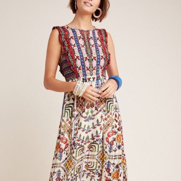 Floral Maxi Dress with Multicolor Design - Picture 2 of 5
